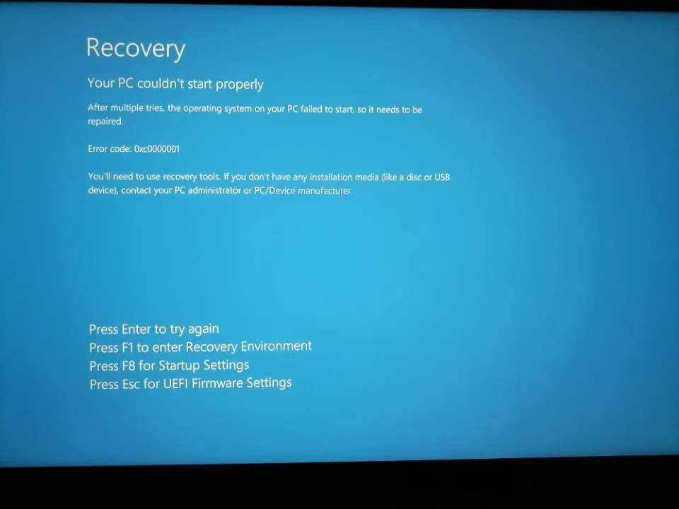 the last attempt to boot